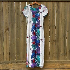 Hilo Hattie VTG Hawaiian Hibiscus Print Tunic Muumuu Dress Women’s XL